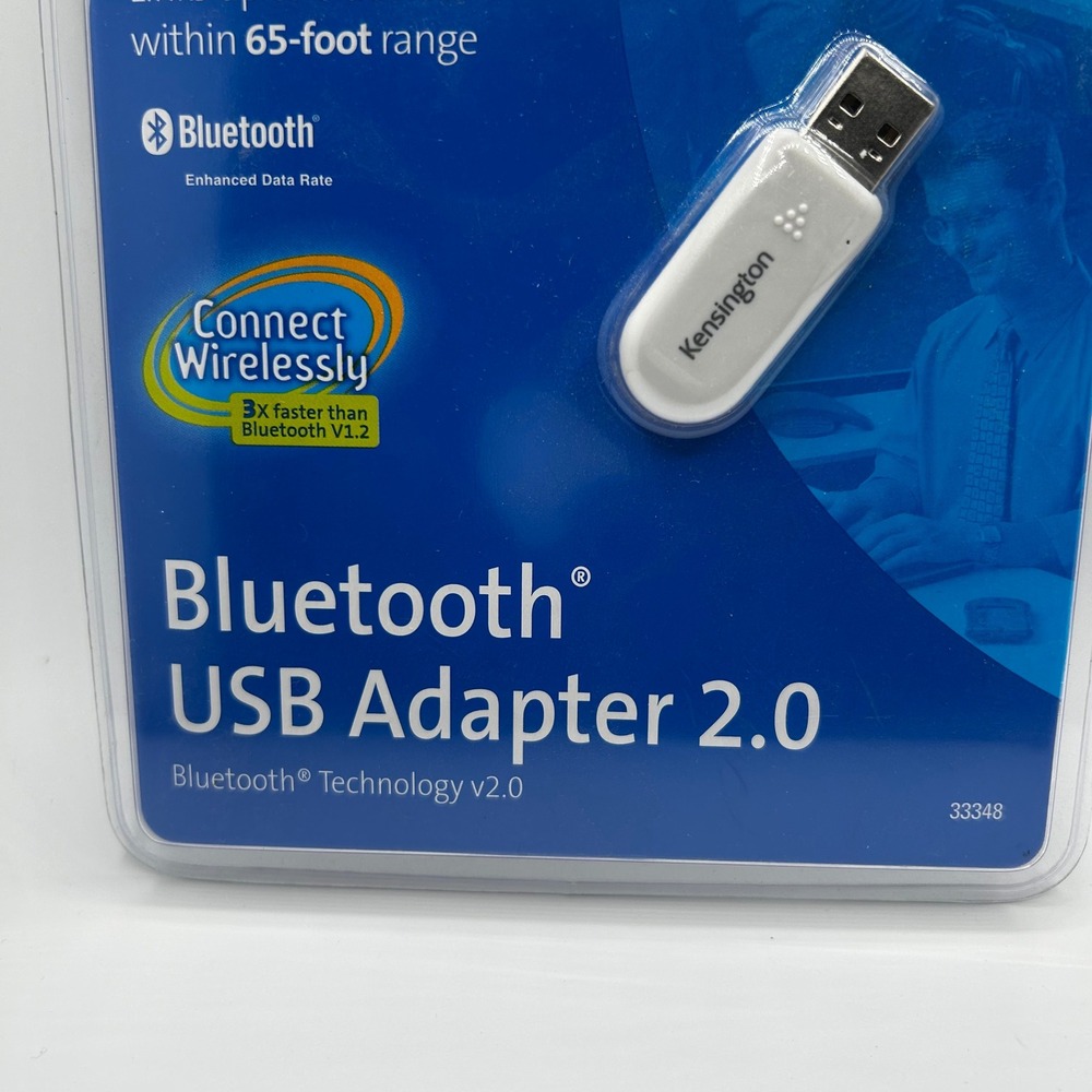 Kensington Bluetooth USB Adapter 2.0 Wireless Dongle for PC Mac 33348 New - Picture 2 of 4